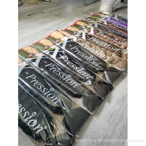 Wholesale Synthetic Braiding Hair Manufacturer Synthetic Easy Braiding Hair Extension Expression Braiding Ombre African Spectra